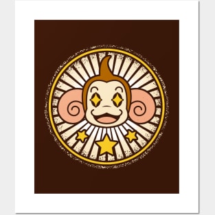 Monkey Banana Emblem Posters and Art